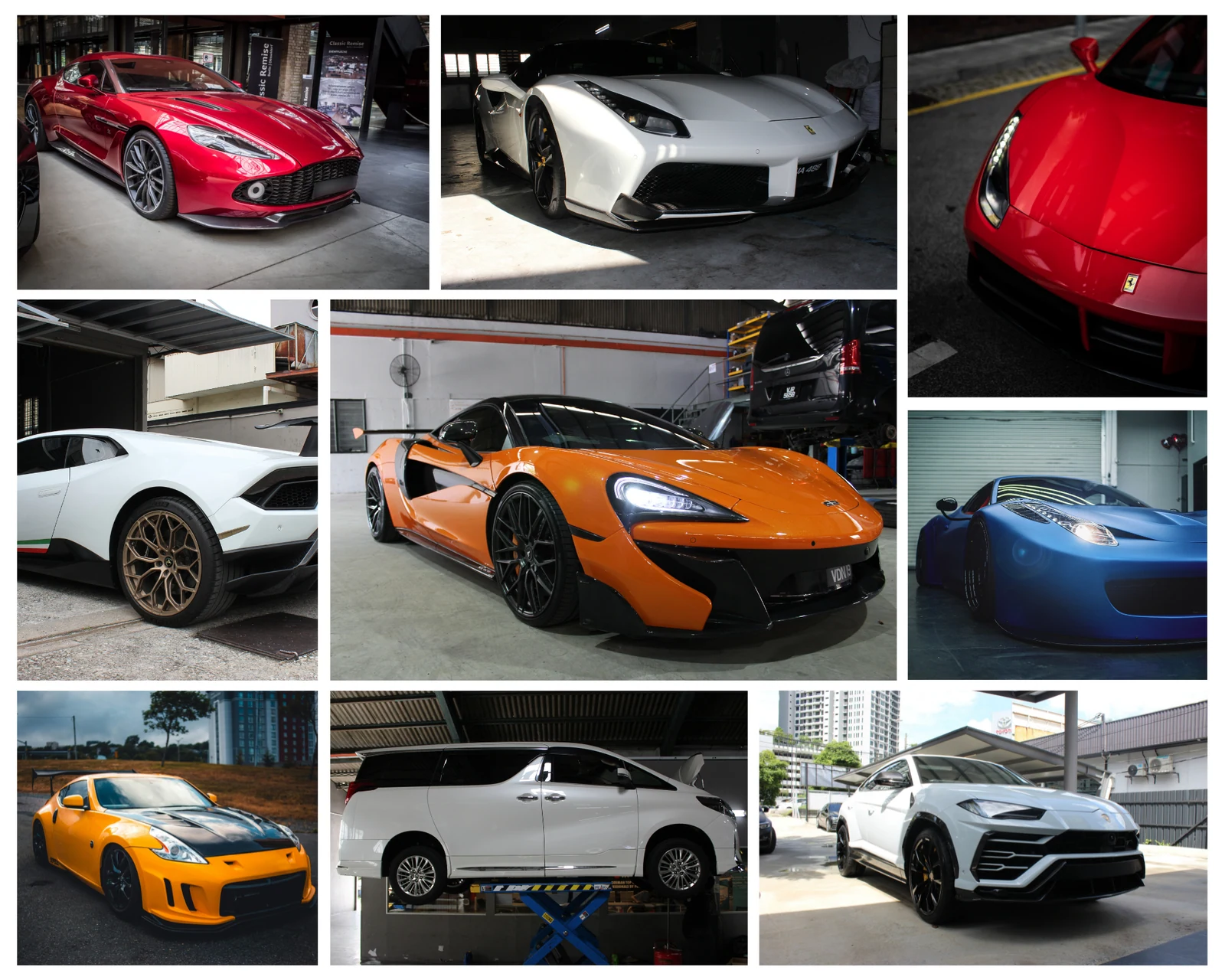 Sports cars, MPVs, and SUVs serviced at SAG